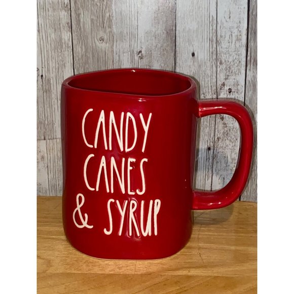 Rae Dunn Red Candy Canes & Syrup Coffee Mug Cup Christmas Holiday Decor - Picture 1 of 9